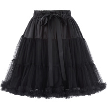 Belle Poque Damen Luxus 3-Ebenen Soft Tüll Netting Crinoline Petticoat Underskirt für Retro Vintage Kleider BP000226-1